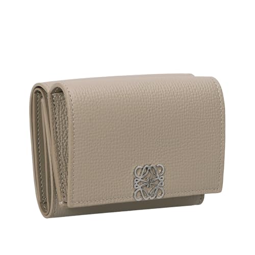 [ロエベ] 財布 レディース 三つ折りミニ財布 アナグラム ペブルグレインカーフ ベージュ C821TR2X16 5541 [並行輸入品]
