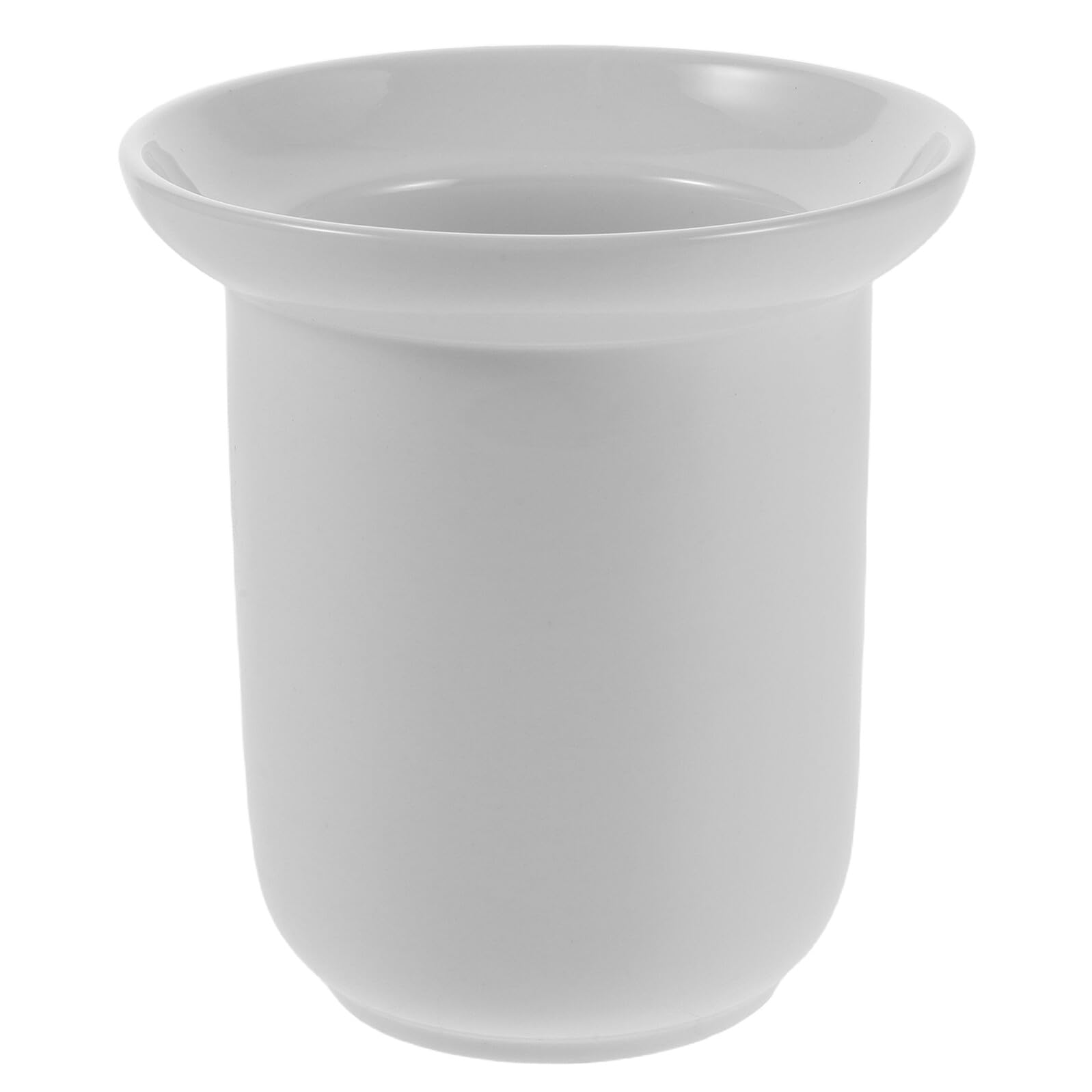Porte-brosse de toilette blanc avec tasse de support pour nettoyage salle de bain