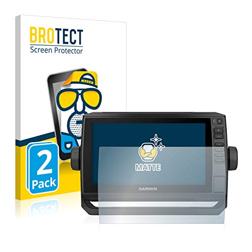 BROTECT Entspiegelungs-Schutzfolie für Garmin ECHOMAP UHD 92sv (2 Stück) Matte Displayschutz-Folie, Anti-Reflex, Anti-Fingerprint