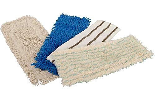 Juego de Mopa Profesional de 50 cm - 4 Fregonas para Suelos y Parqué | Incluye mopas de chenilla para limpieza en seco y húmedo, ideal para laminado, azulejos, plástico y gres porcelánico.