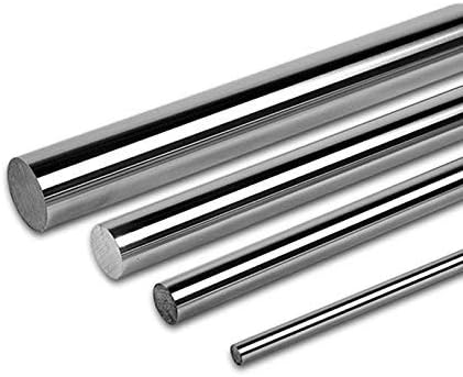 Custom Cut Length Linear Rail 6mm, 8mm, 10mm, 12mm, 16mm, 20mm, 25mm, 30mm, and 35mm Diameter Bearing Rod for Linear Motion; Hardened Steel, Chrome Plated (6mm Diameter, 25mm-250mm Length)