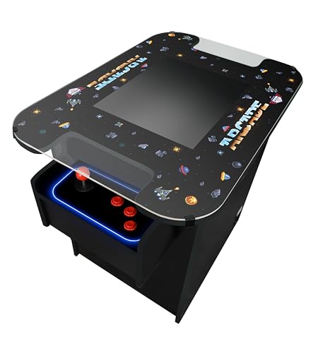All American Arcades Cocktail Arcade Machine – Full-Size Sit-Down Retro Arcade Table | Dual Controls, 516 Classic Games | Fully Assembled, Made in The USA, 3-Year Warranty