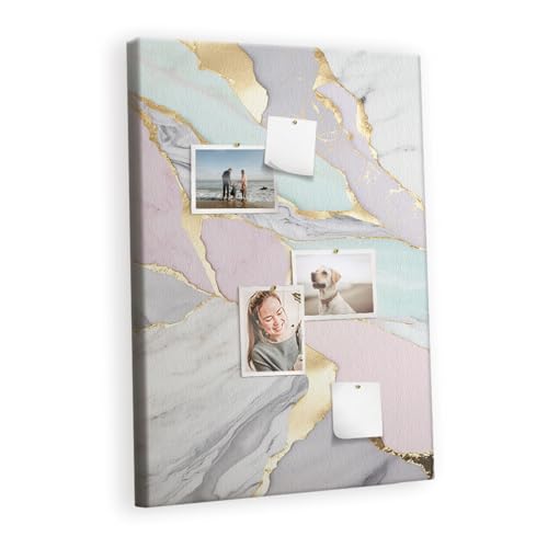 Planche liège horizontal bureau 70x100 avec décoration en marbre unique