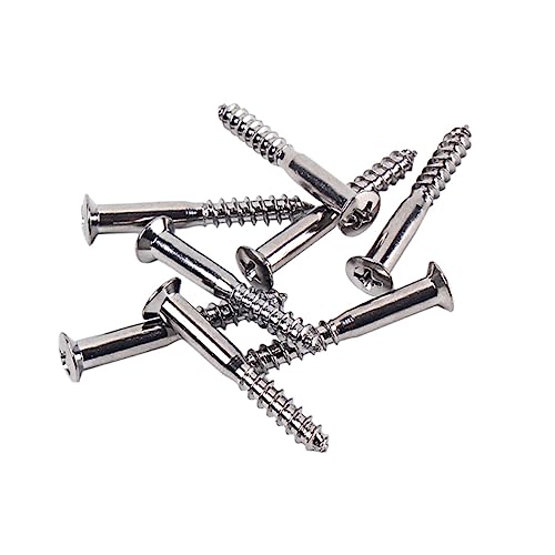 TIDTALEO 16個 ギターベース用補強板ネジ 高耐久スチール製 電気ギター用ネックマウントボルト 簡単取付け