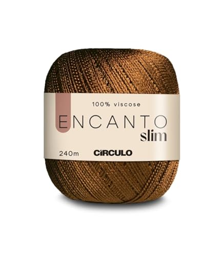 Image of CIRCULO Encanto Slim Yarn 100% Viscose - Luxury & Shine - Sport Weight Yarn - 262 yds, 3.52 oz - Color 7154 - Clay