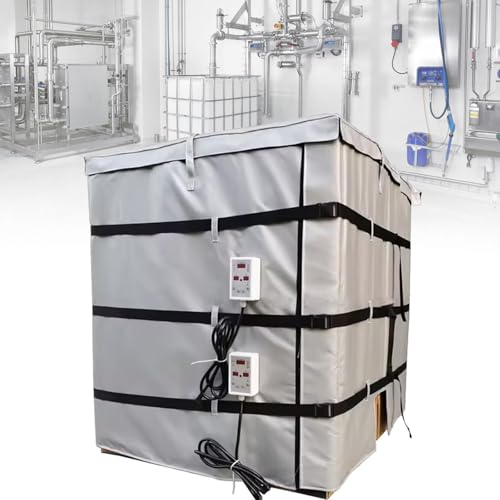 Professional 275 Gallon Full Cover IBC Tote/Tank Heater Blanket-110V 220V, 4000W, Quickly Heat and Optional Adjustable Temp 0~150℃