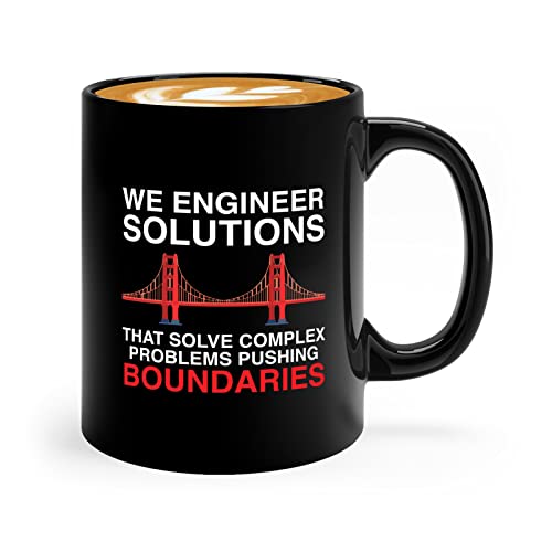 Flairy Land Civil Engineer Coffee Mug 11oz Black -Engineer Solutions - Profesional worker real estate cosntruction Finished Master Degree College Study Phd Graduate Student Science Engineering Civil