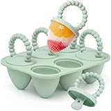 All-Silicone Baby Popsicle Molds with Sticks, AODISTUCE 1 oz Popsicles Molds for Babies Breastmilk Popsicle Molds for Teething Relief, Frozen Treats Maker Popsicle Maker Ice Pop Mold for Toddlers Kids