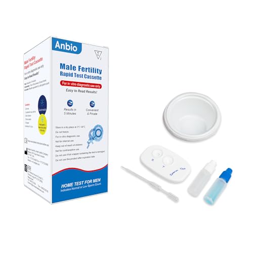 Anbio 2 x Male Fertility Sperm Test for Check Sperm Test Indicates Normal or Low Sperm Count | Convenient Accurate Private