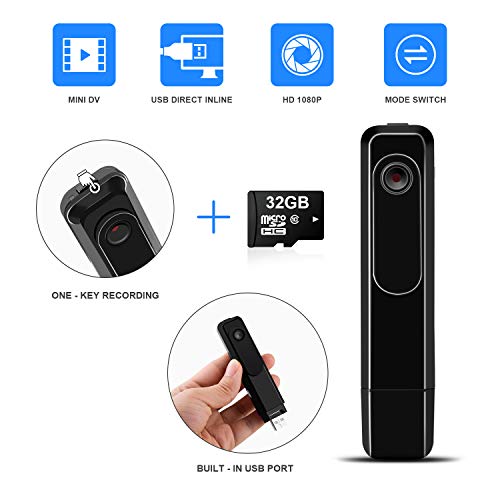 Mini Body Camera with USB Port DZFtech Body Spy Cam HD 1080P Wireless