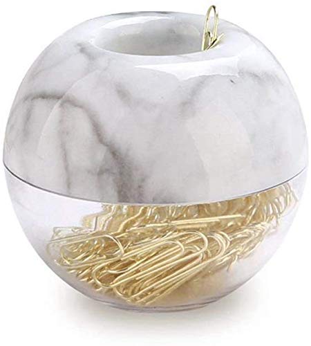 Froomer Lot de 100 trombones aimantés en marbre blanc élégant 28 mm