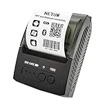 NETUM Stampante per ricevute Bluetooth, mini stampante termica POS portatile da 58 mm senza custodia, compatibile con Android/Windows