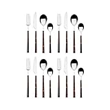 16-Piece Tortoise Handle Flatware Set