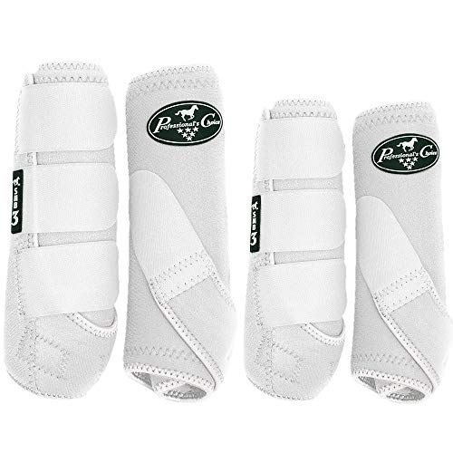Professional's Choice Equine Sports Medicine Boot Value Pack, Set Of 4 (Medium, White) #TOP21