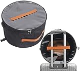 Goklmn Foldable Round Hat Storage Box with Lid, Stuffed Animal Toy Storage Box, Large Pop-Up Hat Storage Bag, Men and Women Travel Hat Box, 17 in Black