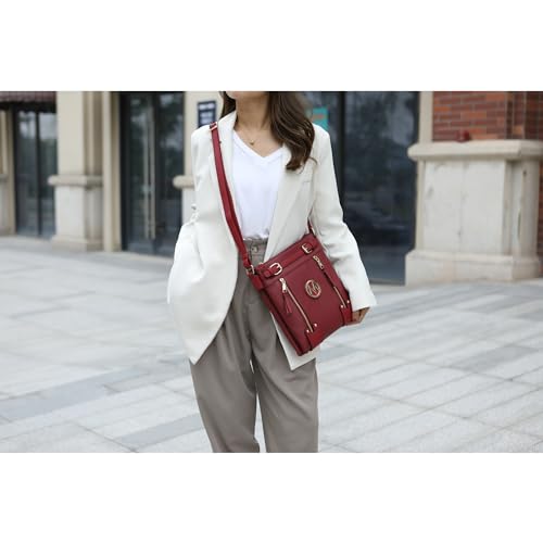 MKF Crossbody bag for women Vegan leather Crossover Designer messenger Purse3