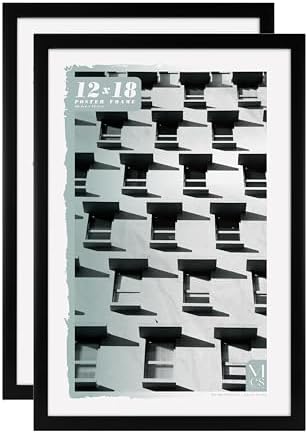 Cadre Photo MCS Gallery Foundation 40,6×61 Cm – Finition Noir – Plexiglas – Suspendable Vertical/Horizontal
