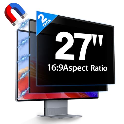 2 Pack Hidden Design Magnetic Computer Privacy Screen Filter 27 i...