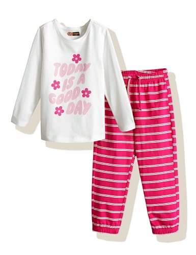 Image of Amazon Brand - Symbol Girls Girls Night Dress | 100% Cotton T-Shirt & Pyjama Set | Age 2-14 Years