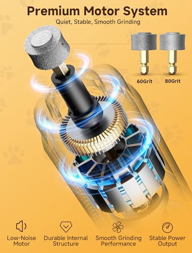Image of Dog Nail Grinder Whisper Quiet & Safe for Sensitive Dogs & Cats