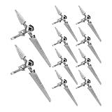 CORHAD 10 Unidades Anillos de Uñas Ajustables en Plata Antigua, Diseño Espada y Cruz, Joyería para Decoración de Uñas Femenina para Fiestas y Uso Diario