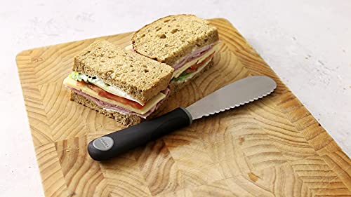 Sabatier Professional Sandwich Knife/Condiment Spreader - Commercial Grade Stainless Steel, Wide Edge, Scalloped Blade. Kitchen Utensil for Butter/Cream/Cheese. Comfortable Soft Grip Handle. - Image 6
