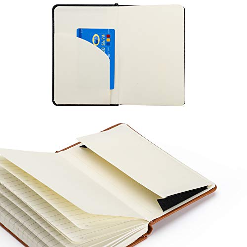 Pocket Notebook(2-Pack)-Small Hardcover Journal Mini Notepad 3.5 x 5.5 Inch with Thick 100 GSM Lined/College Ruled Paper, Total 312 Numbered Pages - Thumbnail 6