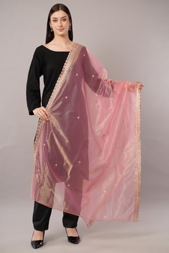 Gold Embroidered Shimmer Net Dupatta, Lightweight and Sheer Shawl, Scarf, Wrap4