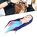 Training Head with Long Color Hair, Hairdressing Styling Practice Head Mannequin Doll, Life Like Scalp for Wig Hat Display, High Temperature Fibre Material for Beauty Teachers and
