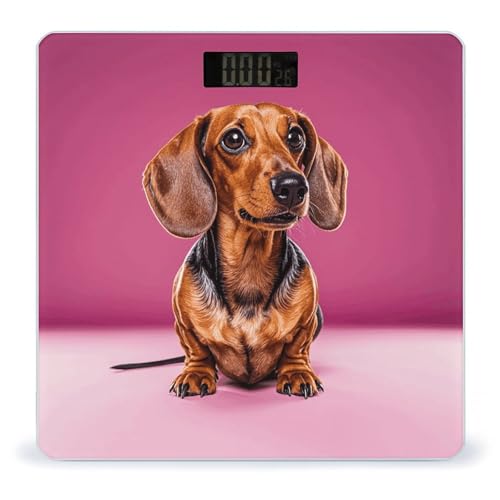 Báscula digital para baño Dachshund 400 lb capacidad miniatura 1
