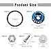 SHMZK Bumper Quick Release Fasteners Kit, Aluminum Alloy Washer Bolt O-Ring Engine Bay Dress Up Kit, Front Bumper Quick Release Kit for Trunk Fender Hatch Lids, Car Accessories (Blue)