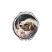 Dog Small Animal Lonely Photo Hand Compact Mirror Round Portable Pocket Glass