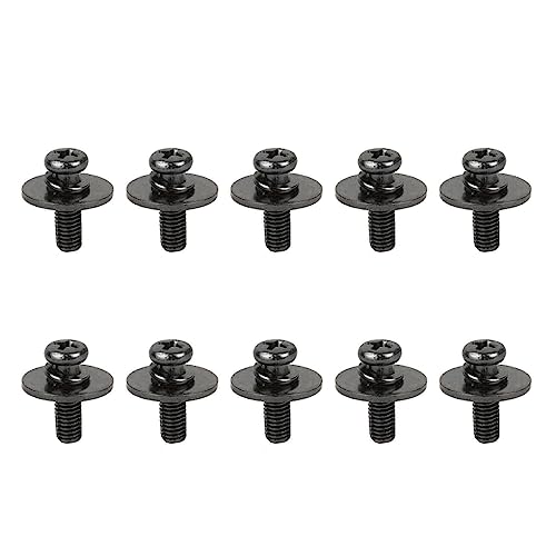Kit 10 tornillos de fijación para batería color negro miniatura 6