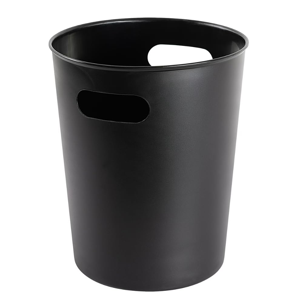 2 64 Gallon Slim Plastic Trash Can Compact Rectangular Wastebasket for Bathroom Bedroom or Office Durable Space-Saving Small