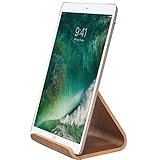 SAMDI Wood iPad Stand, iPad Holder Wood Stand for iPad Pro 9.7 10.5 Air mini 2 3 4, Kindle, Nexus, Tab, E-reader, other Tablets (4-13 inch) - White Birch