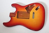 Musoo brand electric ST guitar body in red color