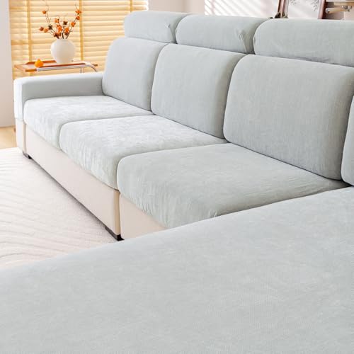 Housses de coussin en chenille extensible WEYOND pour canapé d'angle