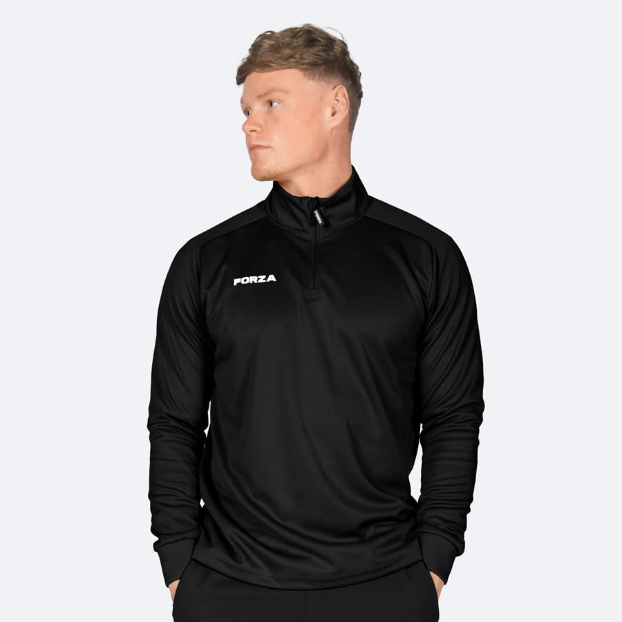 FORZA Męski zestaw dresowy – 2-częściowy zestaw dresowy z zamkiem błyskawicznym (XS-XXL), czarny lub granatowy
