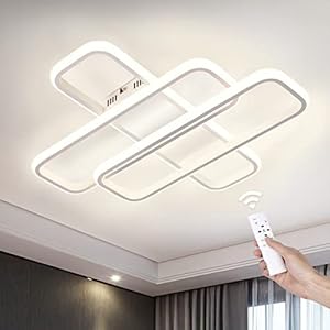 Imoli Led Plafonnier Dimmable Avec TéLéCommande 32w 3200lm Applique Murale Lampe De Plafond 3000k-6000k Lampe Moderne Pour Salon Cuisine Chambre Cuisine Chambre D’Enfant