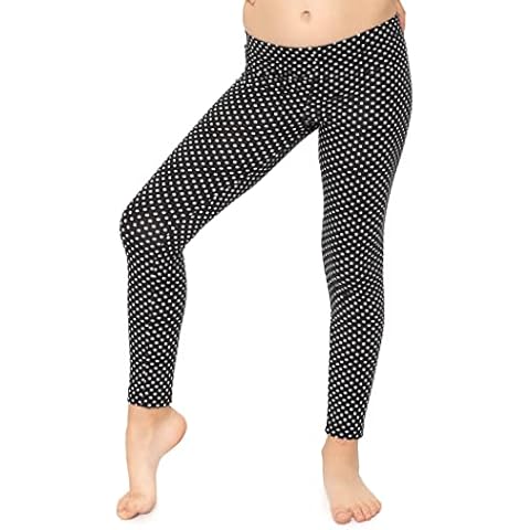 Stretch is Comfort Girl's Leggings with Polka Dots Cover