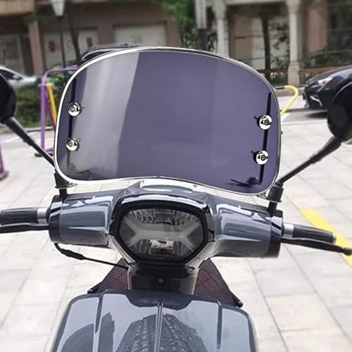 Déflecteur de vent moto transparent renforcé et réglable - 7