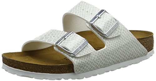 Preisvergleich Produktbild Birkenstock Classic Unisex Arizona Birko-Flor Slides, White, 38 EU