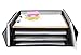 EasyPAG 4 Tier Desk File Organizer Metal Mesh Paper Trays with 2 Upright Letter Sorter,Black