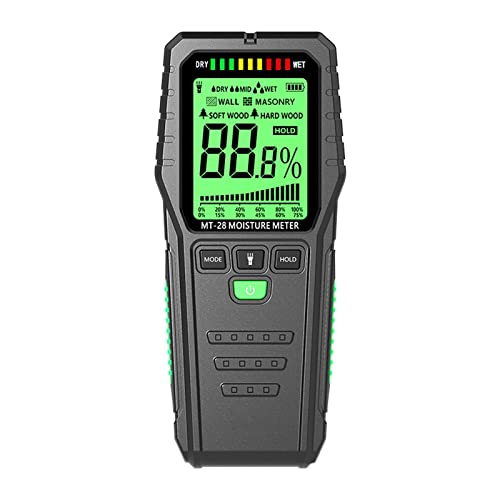Pinless Moisture Meter For W/ Large LCD Display For Non-Destructive Moisture Detection Data Holder Humidity Tester For W Pinless Moisture Meter For Wood Floor Pinless Moisture Meter For Woodworking