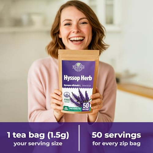 50 Bags Hyssop Dried Herb Hyssop Tea (Hyssópus Officinális) - 50 Count 1.5g Tea Bags Hisopo - image 8