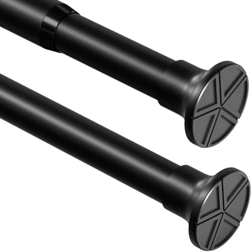 Venwemong Tringle à Rideau Réglable pour Vêtements - Tringle à Rideau Extensible sans Perçage - Tringle à Rideau de Douche Réglable pour Rideau de...
