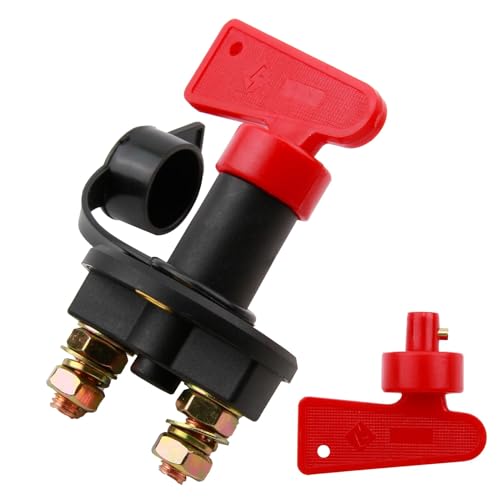 Battery Isolator Switch 12V with 2 Keys 24V Heavy Duty Automotive Car Battery Disconnect Switchs Emergency Power Kill Battery Cut Off Switch Isolation for Car Marine Boat Truck ATV Vehicle