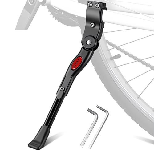 PLATT Bicycle Kickstand Aluminum Alloy Mountain/Road Bike Adjustable Cycling Kickstand Suitable for 24-27 Wheel Diameter