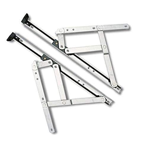 Nico Aluminium Friction Hinge Window Stay - 400mm, Silver, Stainless Steel, Adjustable