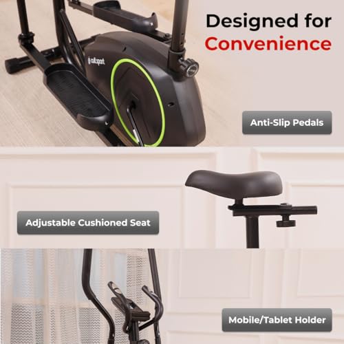 Image of Cult.Sport smartcross Bern Elliptical Cross Trainer | Adjustable Seat | Max Weight: 120kg for Home Gym Fitness with 6 Months Warranty